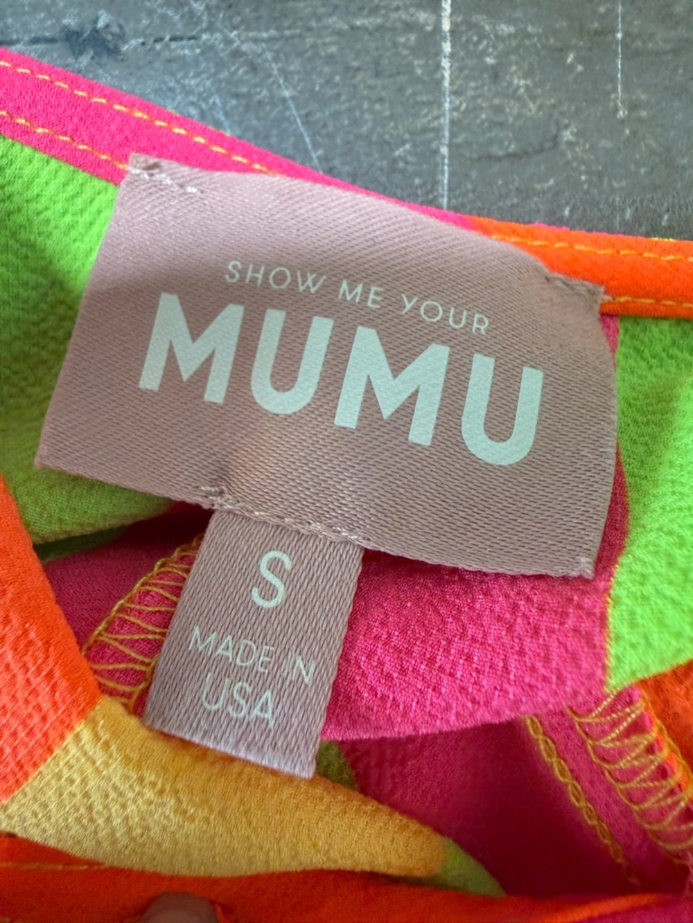 Show Me Your Mumu Neon Stripe Romper Colorful Festival Beach Summer Small - Picture 7 of 8